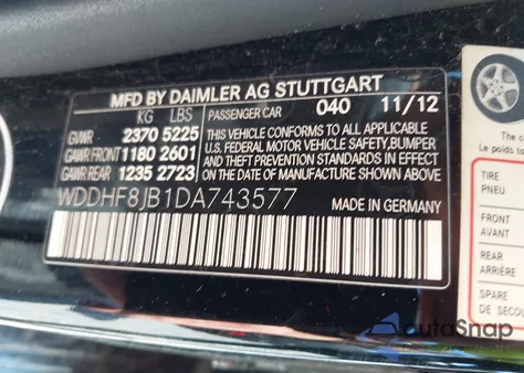 2013 Mercedes-Benz E 350 4Matic from USA, damaged, VIN WDDHF8JB1DA743577